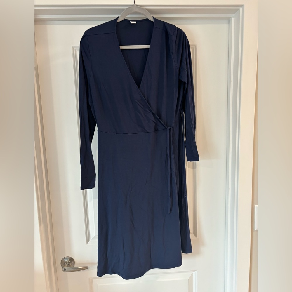 Old Navy Navy Faux Wrap Dress Large GUC